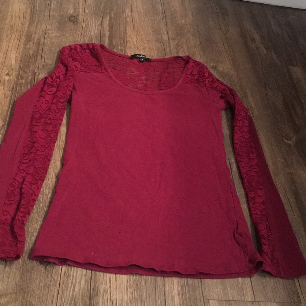 Maroon Long Sleeve W/ Lace